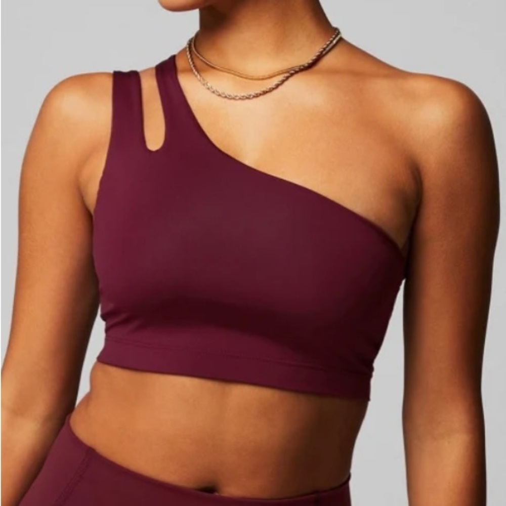 Fabletics Asymmetrical Double Strap Midi Bra